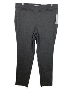 Liz Claiborne Amy Straight Leg Mid-Rise Pants 16W Gray Womens New With Tags